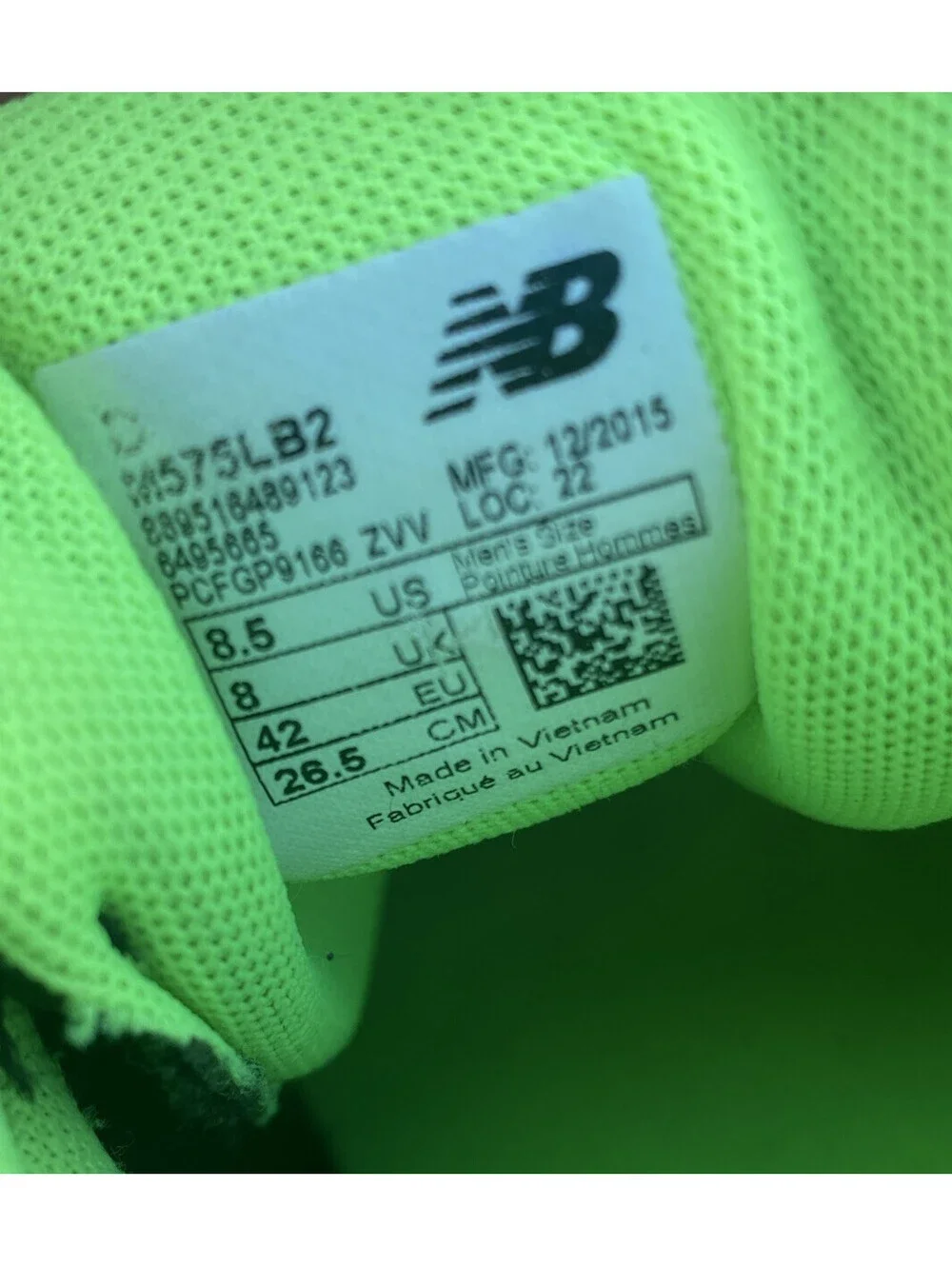New Balance Mens 8.5 D 575v2 Running Sneakers Athletic Lace Up Shoes Black